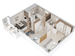 Продается 2-комнатная квартира  ЖиВой комплекс на Кузьмихе, 57.02  м&sup2;, 8200000 рублей