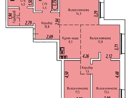 Продается 4-комнатная квартира ЖК Стрижи Сити, блок-секции 8,9, 87.6  м&sup2;, 18770000 рублей