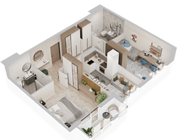 Продается 2-комнатная квартира  ЖиВой комплекс на Кузьмихе, 64.41  м&sup2;, 9450000 рублей