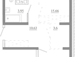 Продается 2-комнатная квартира ЖК Мега, дом 8, 63.76  м&sup2;, 7332400 рублей