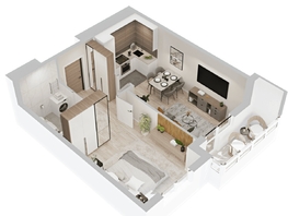 Продается 1-комнатная квартира  ЖиВой комплекс на Кузьмихе, 43.38  м&sup2;, 7200000 рублей
