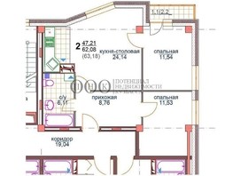 Продается 3-комнатная квартира Строителей б-р, 63  м², 6990000 рублей