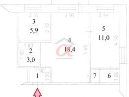 Продается 2-комнатная квартира Красноармейская - Дзержинского тер, 43.1  м², 4200000 рублей