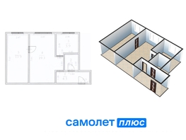 Продается 2-комнатная квартира Ленина пр-кт, 46.6  м², 4150000 рублей