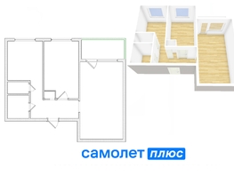 Продается 2-комнатная квартира Комсомольский пр-кт, 43.4 м², 5300000 рублей