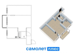 Продается 2-комнатная квартира Гагарина ул, 44 м², 4290000 рублей