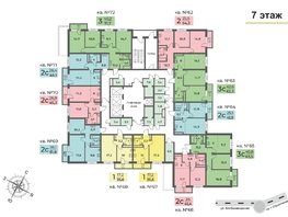 Продается 3-комнатная квартира ЖК Планета, корпус 2, 63.5  м², 9050000 рублей