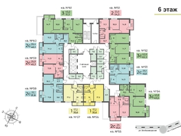 Продается 3-комнатная квартира ЖК Планета, корпус 2, 63.5  м², 9090000 рублей