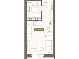 Продается Студия ЖК НОВА на Московском, 24.97  м&sup2;, 5223724 рублей