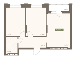 Продается 2-комнатная квартира ЖК НОВА на Московском, 56.17  м&sup2;, 9048434 рублей