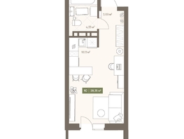 Продается Студия ЖК НОВА на Московском, 28.35  м&sup2;, 5412015 рублей