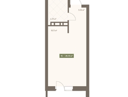Продается Студия ЖК НОВА на Московском, 28.35  м&sup2;, 5412015 рублей