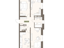 Продается 3-комнатная квартира ЖК НОВА на Московском, 78.27  м&sup2;, 12147432 рублей