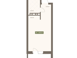 Продается Студия ЖК НОВА на Московском, 28.35  м&sup2;, 5590620 рублей