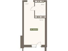 Продается Студия ЖК НОВА на Московском, 26.24  м&sup2;, 5174528 рублей