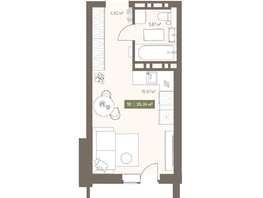 Продается Студия ЖК НОВА на Московском, 26.24  м&sup2;, 5038224 рублей