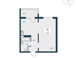 Продается 1-комнатная квартира ЖК Квартал на Игарской, дом 1, 40 м², 6200000 рублей