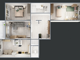 Продается 3-комнатная квартира ЖК Самоцветы, Бирюза дом 2, 87.5 м², 8150000 рублей
