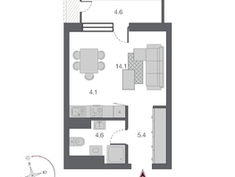Продается Студия ЖК Беринг, дом 2, 28.2 м², 7250000 рублей