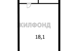 Продается 1-комнатная квартира Дивногорская ул, 24.9 м², 2799000 рублей