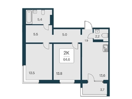 Продается 2-комнатная квартира ЖК Квартал на Игарской, дом 4 пан, 64.6 м², 8570000 рублей