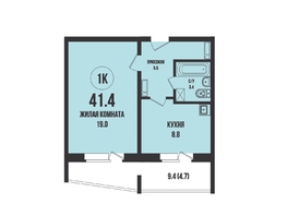 Продается 1-комнатная квартира ЖК Династия, дом 902, 41.4 м², 5400000 рублей