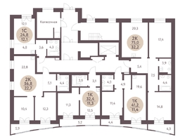 Продается 1-комнатная квартира ЖК Зеленый город, дом 1, 32.4 м², 4654900 рублей
