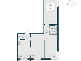 Продается 3-комнатная квартира ЖК Квартал на Игарской, дом 4 пан, 82.5 м², 9100000 рублей