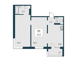 Продается 2-комнатная квартира ЖК Квартал на Игарской, дом 4 пан, 64.6 м², 7900000 рублей