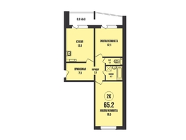 Продается 2-комнатная квартира ЖК Династия, дом 902, 65.2 м², 7220000 рублей