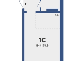 Продается Студия ЖК Поколение, дом 2, 31.9 м², 4151300 рублей