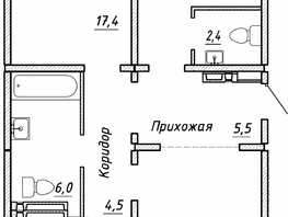 Продается 3-комнатная квартира ЖК Квартет, дом Дуэт, 86.5 м², 7750000 рублей