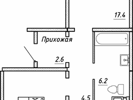 Продается 2-комнатная квартира ЖК Квартет, дом Дуэт, 68.7 м², 6850000 рублей