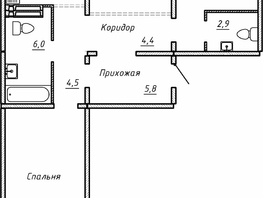 Продается 3-комнатная квартира ЖК Гренландия, Лес дом №5, 82.8  м², 8690000 рублей