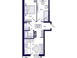 Продается 3-комнатная квартира ЖК Gorizont (Горизонт), 61.9 м², 7850000 рублей