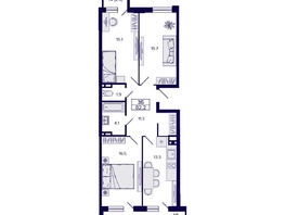 Продается 3-комнатная квартира ЖК Gorizont (Горизонт), 82.2 м², 9350000 рублей