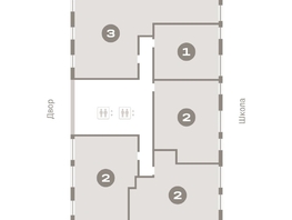 Продается 2-комнатная квартира ЖК Европейский берег, дом 45, 70.56 м², 11200000 рублей