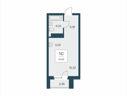 Продается Студия АК Тайм Парк, 29.86 м², 6000000 рублей
