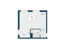 Продается Студия АК Тайм Парк, 40.37 м², 7500000 рублей