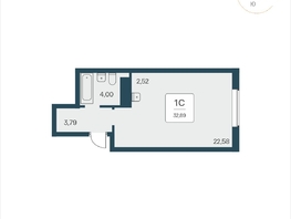 Продается Студия АК Тайм Парк, 32.89  м², 5450000 рублей