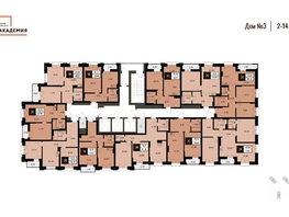 Продается 2-комнатная квартира ЖК Академия, дом 3, 54.58 м², 10795000 рублей