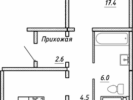Продается 2-комнатная квартира ЖК Квартет, дом Дуэт, 68.5 м², 7470000 рублей