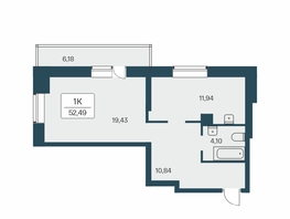 Продается 1-комнатная квартира ЖК Расцветай на Зорге, дом 2, 53.3 м², 5600000 рублей