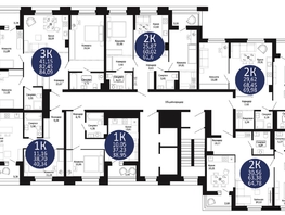 Продается 3-комнатная квартира ЖК Первый на Рябиновой, 84.09  м², 9632885 рублей