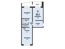 Продается 3-комнатная квартира ЖК Династия, дом 906, 65.3 м², 7000000 рублей