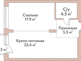 Продается 2-комнатная квартира ЖК Флора и Фауна, 18а, 51.3  м&sup2;, 16840000 рублей