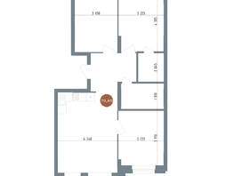 Продается 4-комнатная квартира ЖК 19/56 Кварталы Телецентра, сек 6, 79.69  м², 12590000 рублей