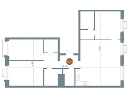 Продается 3-комнатная квартира ЖК 19/56 Кварталы Телецентра, сек 3, 98.55  м², 16850000 рублей