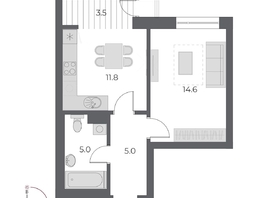 Продается 1-комнатная квартира ЖК ОСКАР, дом 1, 39.7 м², 9550000 рублей