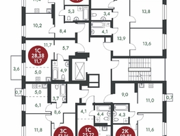 Продается 3-комнатная квартира ЖК Скандинавские кварталы, дом 1, 79.09 м², 9853300 рублей